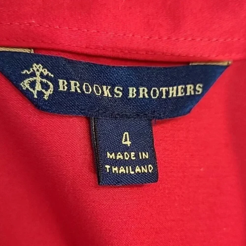 Brooks Brothers Red Belted Shirt Dress with Pockets❣️ Like New - Picture 10 of 12
